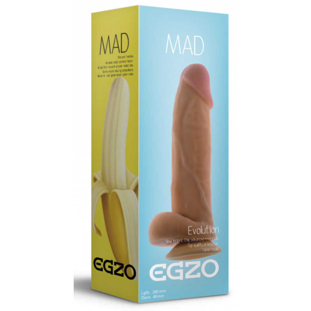 Фаллоимитаторы на присоске, двойные - Фаллоимитатор EGZO Ciberskin Hot lover 3