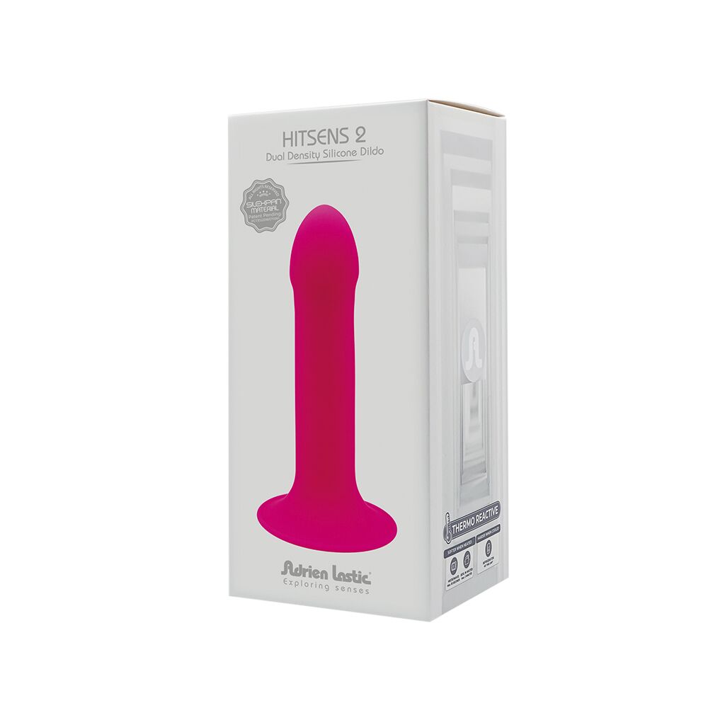 Дилдо - Дилдо с присоской Adrien Lastic Hitsens 2 Pink, отлично для страпона, макс диаметр 4см, длина 16,7см 1