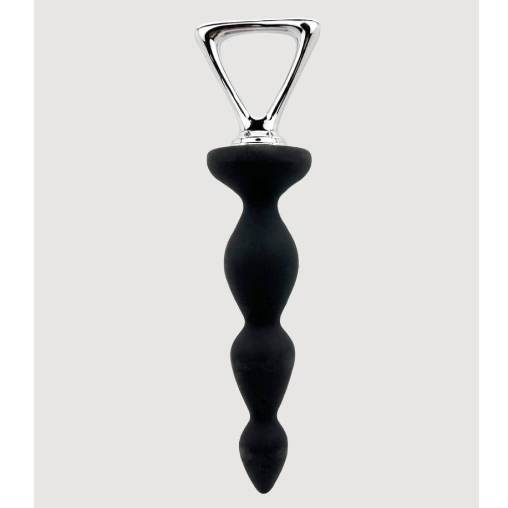 Секс игрушки - Анальная силиконовая елочка Adrien Lastic Arrow с металлическим держателем, черная 1