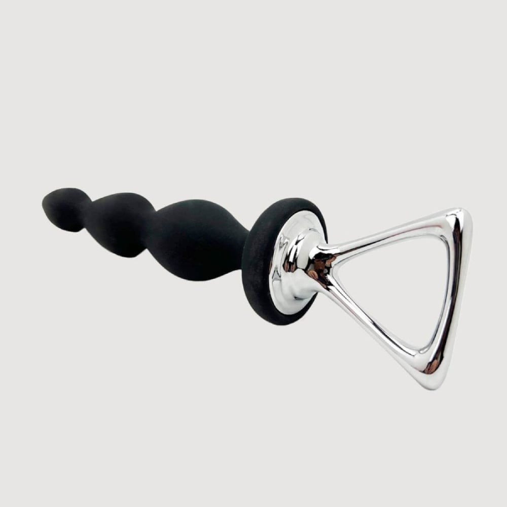 Секс игрушки - Анальная силиконовая елочка Adrien Lastic Arrow с металлическим держателем, черная 3