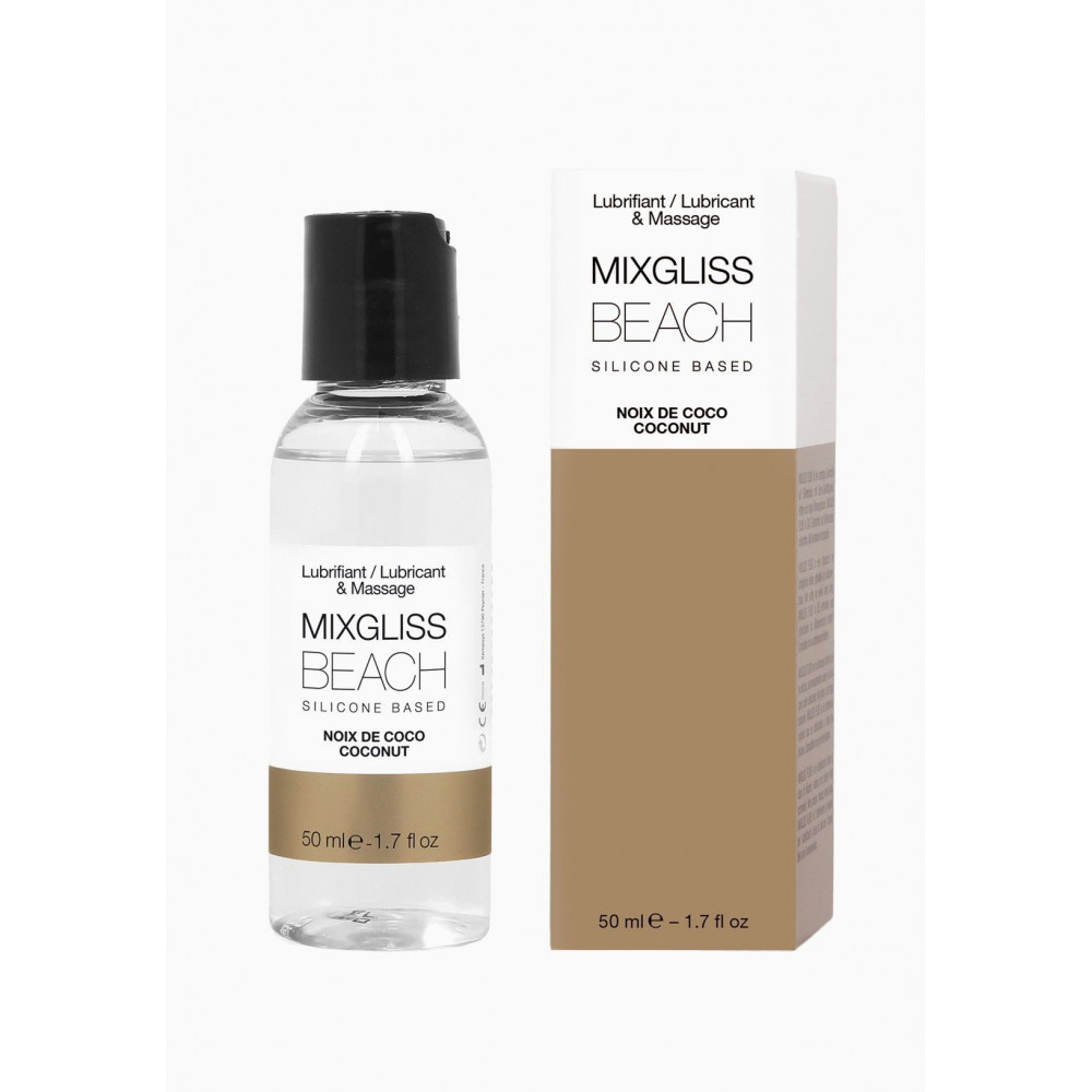 Смазки на силиконовой основе - Лубрикант на силиконовой основе MixGliss BEACH - NOIX DE COCO (50 мл) с ароматом кокоса