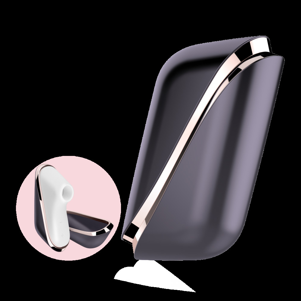 Вибраторы вакуумные - Вакуумный клиторальный стимулятор Satisfyer Traveler, корпус-чехол на магнитах 3
