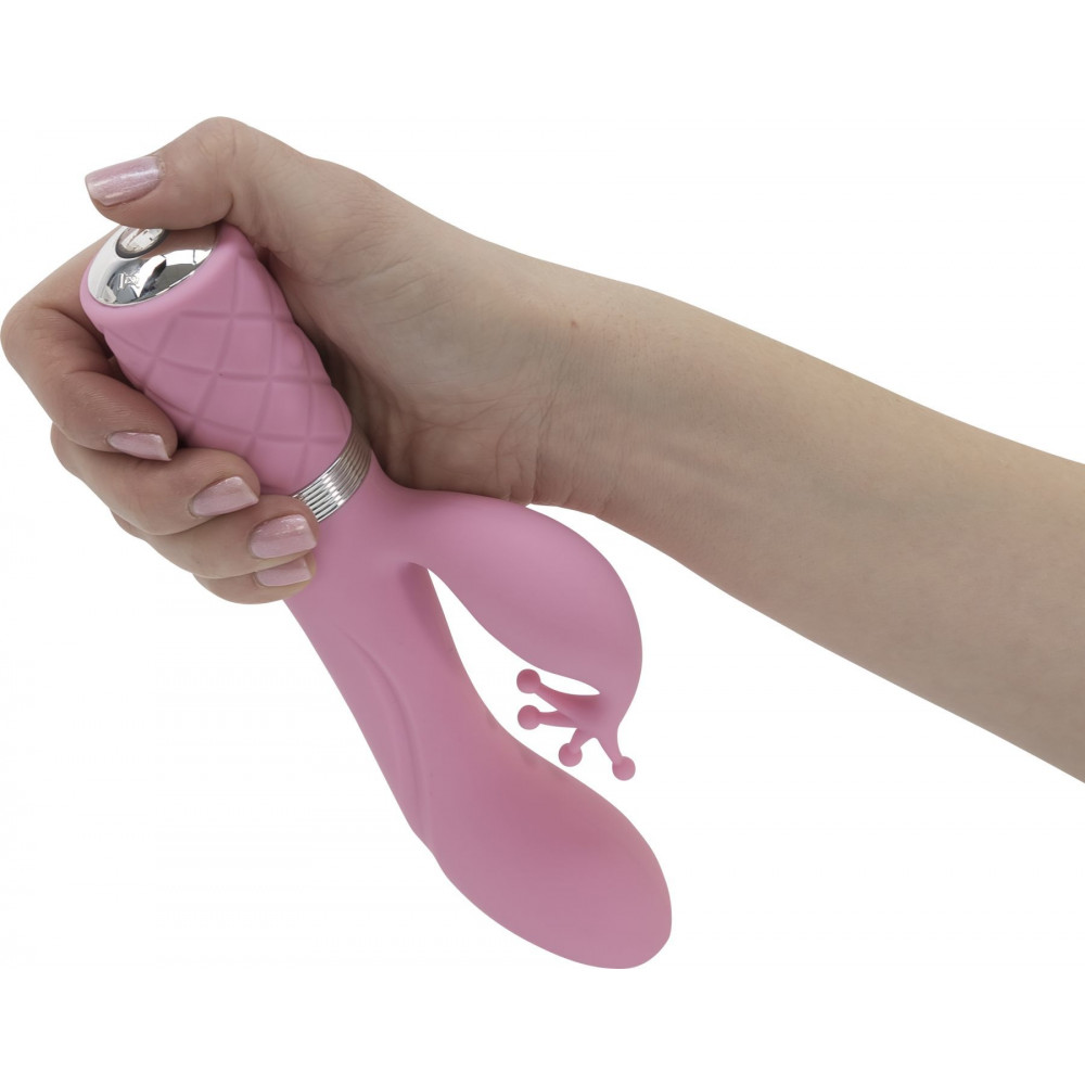 Вибратор-кролик - Роскошный вибратор-кролик Pillow Talk - Kinky Pink с кристаллом Сваровски, мощный 2