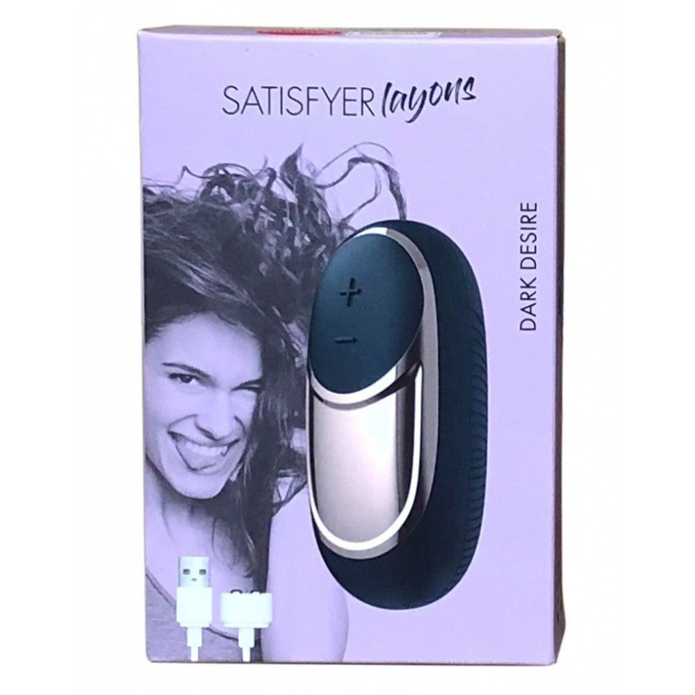 Клиторальный вибратор - Мощный вибратор Satisfyer Lay-On - Dark Desire, водонепроницаемый,15 режимов работы 1