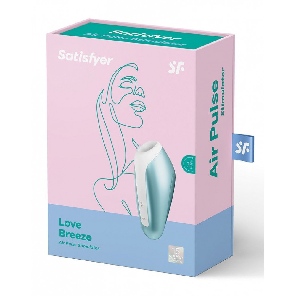 Вибраторы вакуумные - Миниатюрный вакуумный стимулятор Satisfyer Love Breeze Ice Blue 2