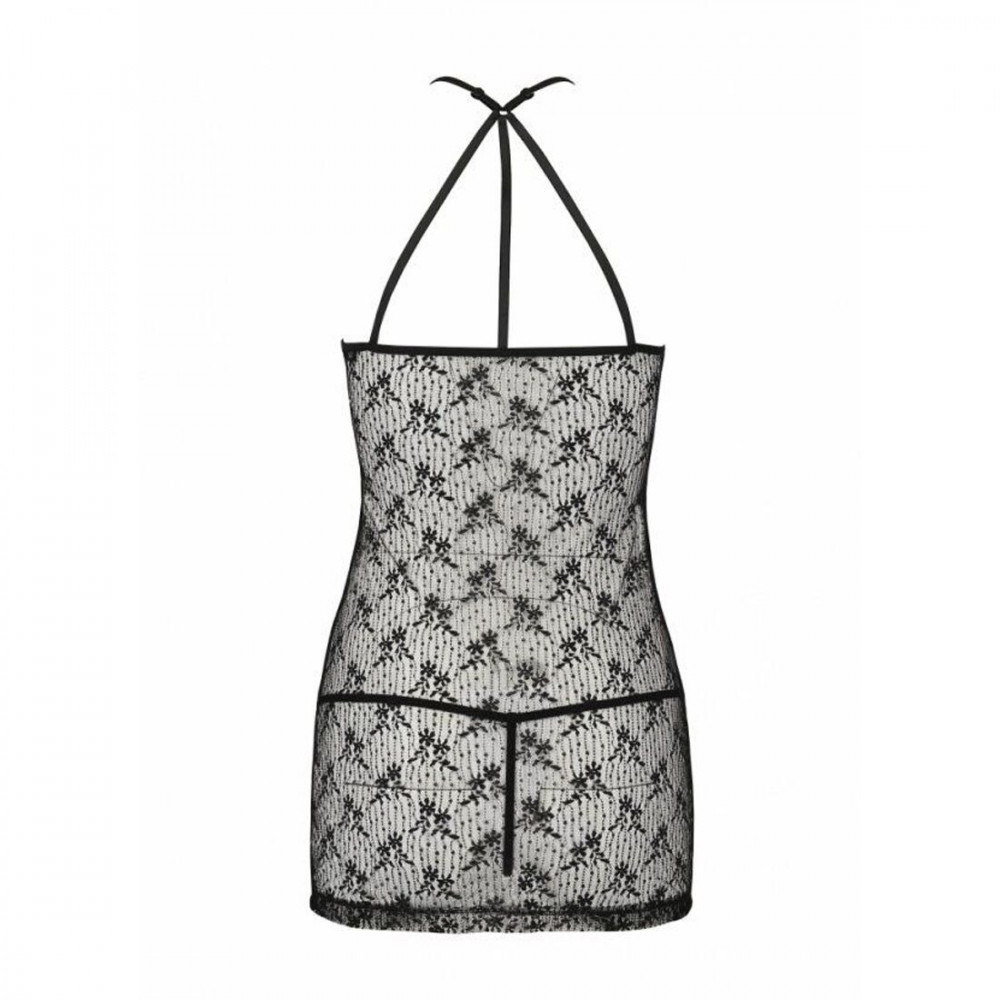 Эротические пеньюары и сорочки - Полупрозрачная сорочка AZALIA CHEMISE black S/M Passion 1