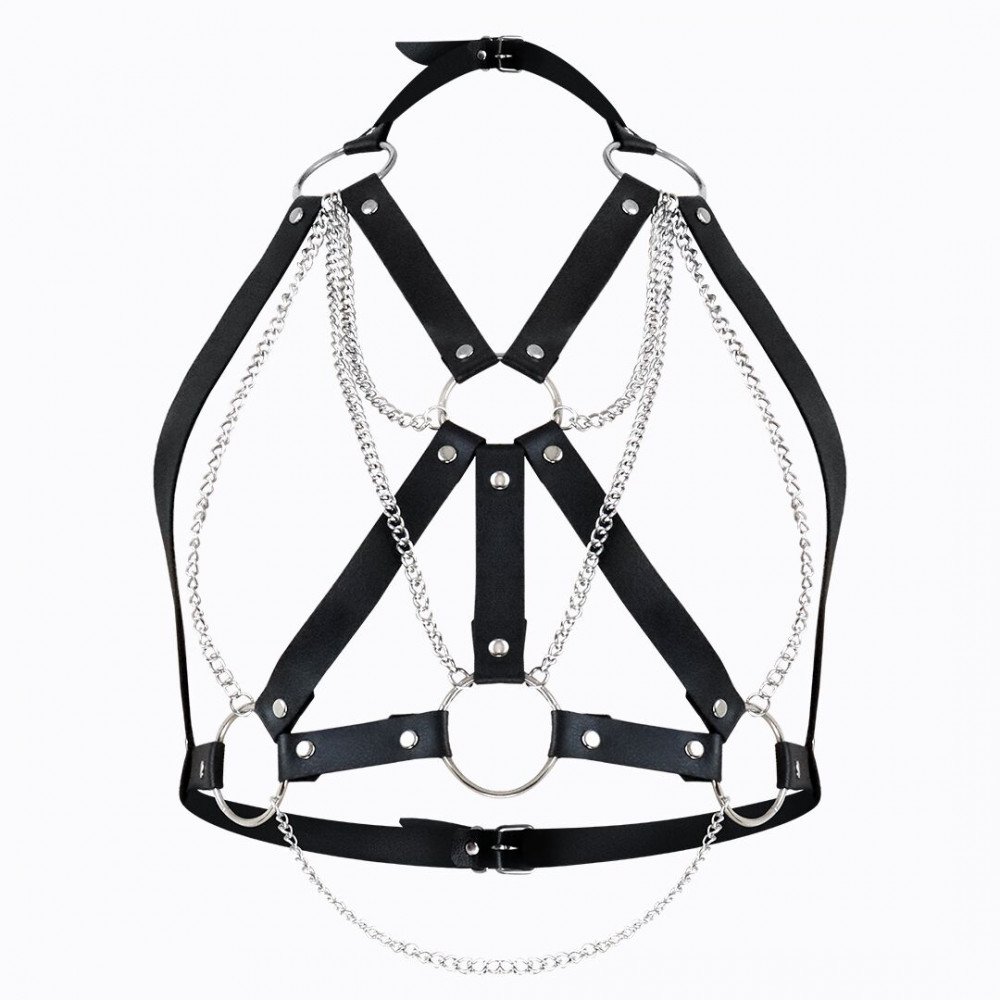 Чокеры, портупеи - Женская портупея  Art of Sex - Aiden Leather harness, Черная XS-M