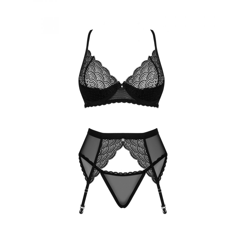 Эротические комплекты - Комплект Obsessive Chemeris 3-pcs set XS/S 2
