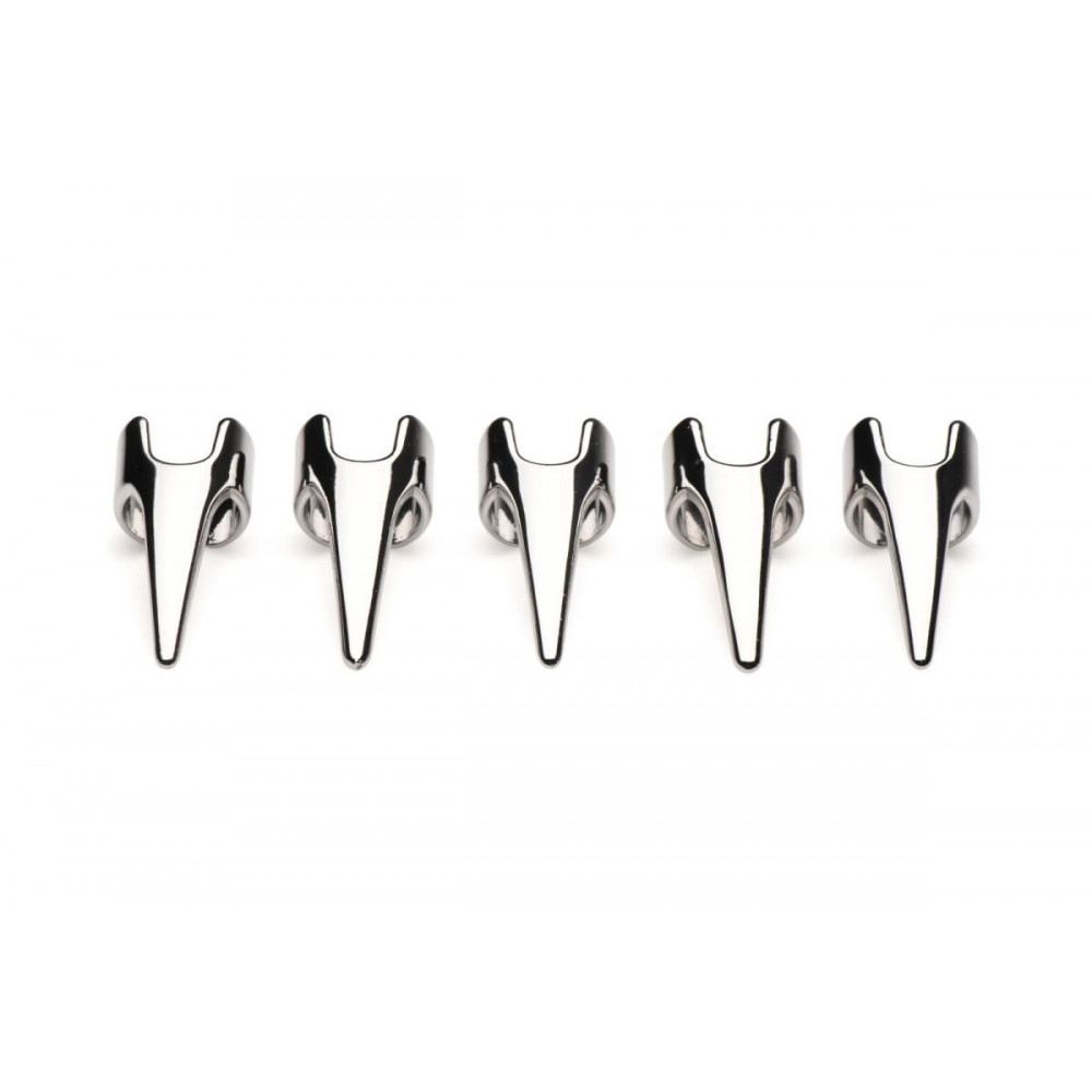 Интимные украшения - Набор колец с когтями Master Series Five-Piece Sensation Claw Rings - Silver 2