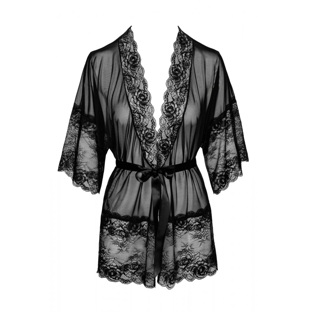 Эротические пеньюары и сорочки - Пеньюар Kissable Midnight Kiss Negligee L/XL 6