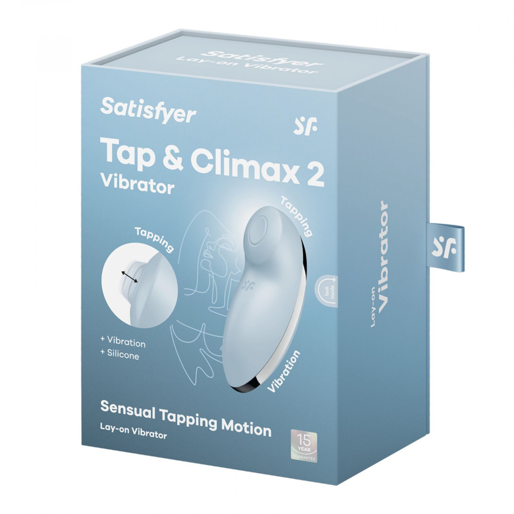 Клиторальный вибратор - Вибростимулятор-пульсатор Satisfyer Tap & Climax 2 Blue 6