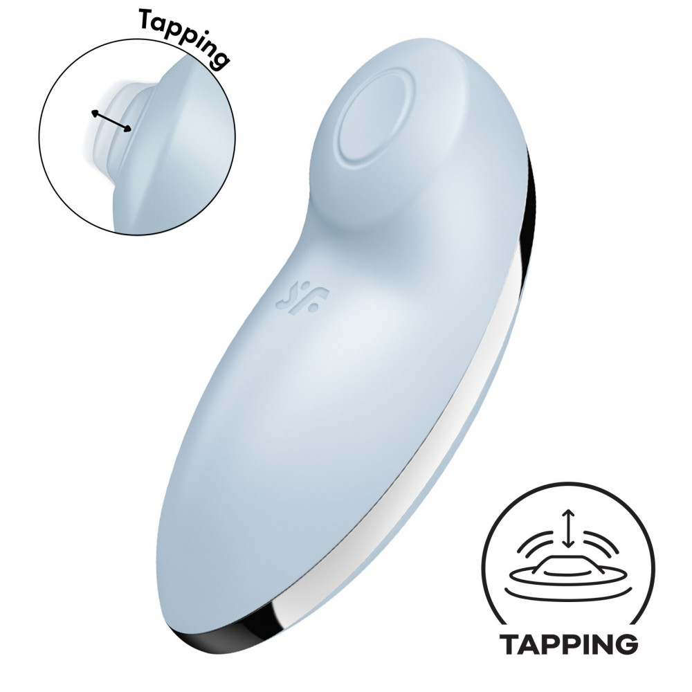 Клиторальный вибратор - Вибростимулятор-пульсатор Satisfyer Tap & Climax 2 Blue