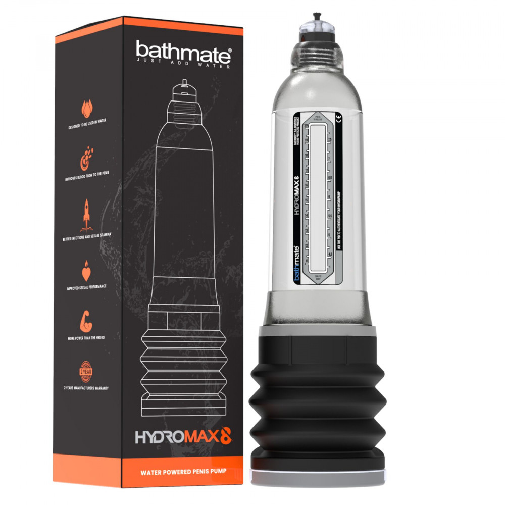 Гидропомпы - Гидропомпа Bathmate Hydromax 8 Clear, для члена длиной от 15 до 20 см, диаметр до 5,5 см 1