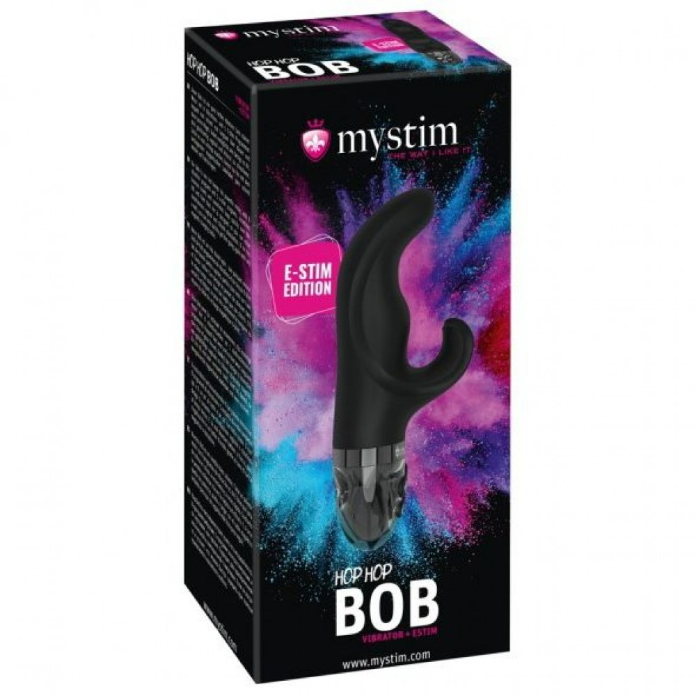 Секс игрушки - Вибратор-кролик с электростимуляцией Mystim Hop Hop Bop E-Stim, 16 см х 3.6 см 1