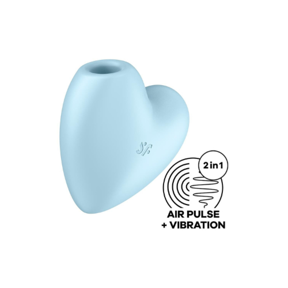 Мастурбатор - Вакуумный стимулятор клитора Cutie Heart цвет: голубой Satisfyer (Германия) 5