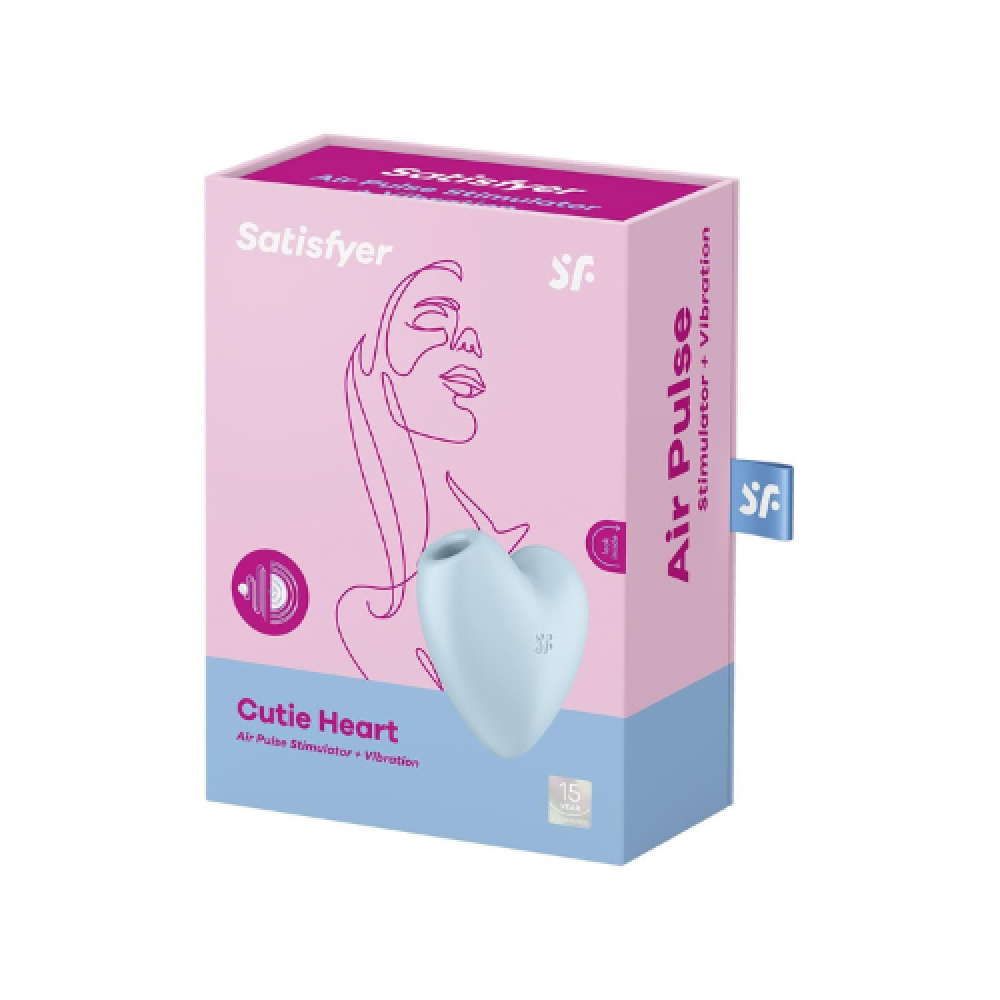 Мастурбатор - Вакуумный стимулятор клитора Cutie Heart цвет: голубой Satisfyer (Германия) 1