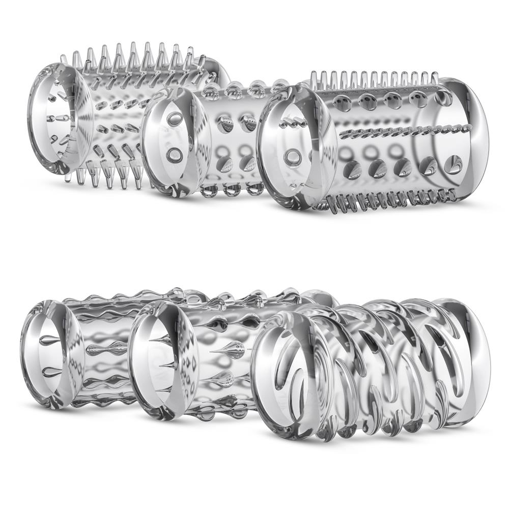 Насадки на член - Набор насадок STAY HARD COCK SLEEVE KIT CLEAR 1