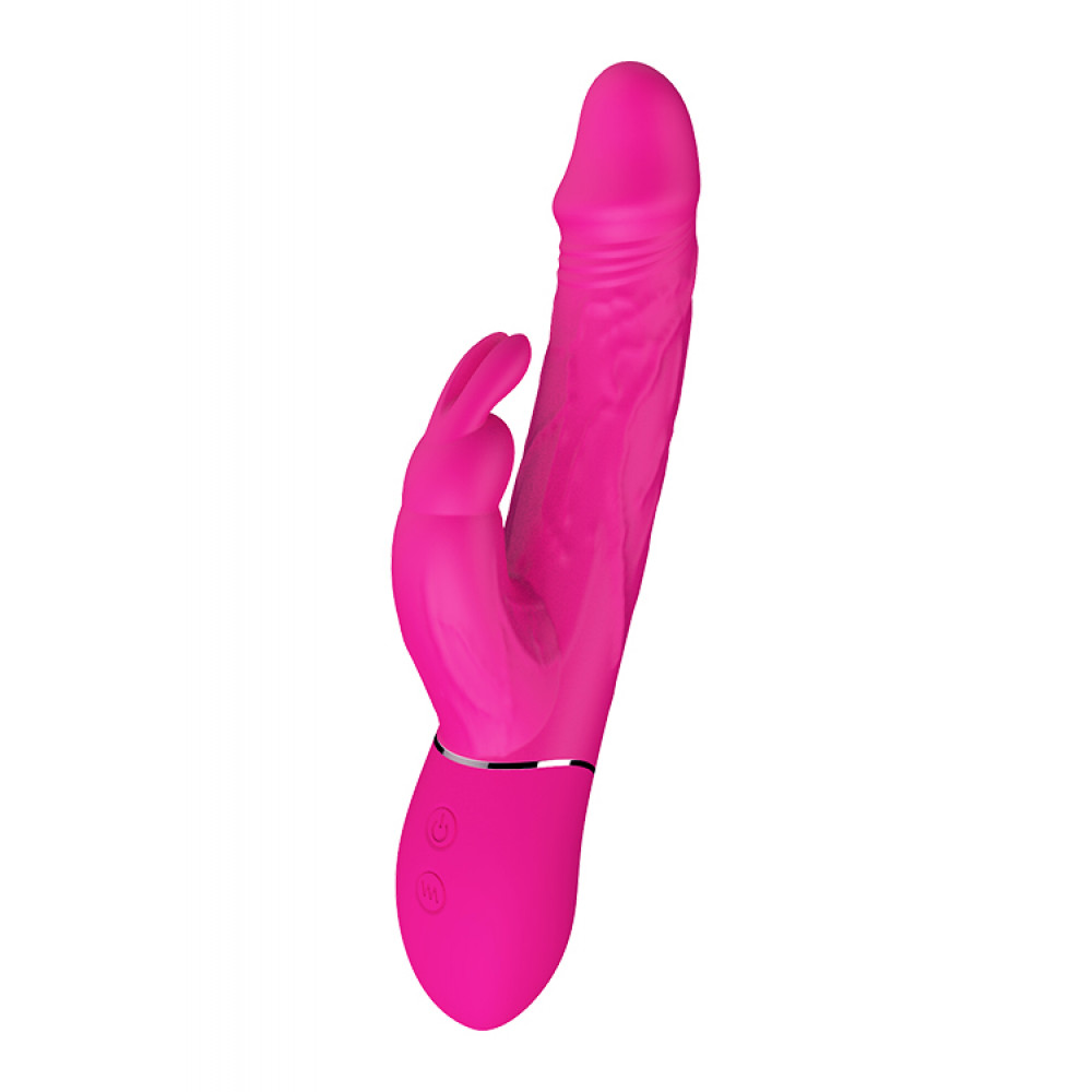 Вибратор - Двойной вибратор кролик Dream Toys VIBES OF LOVE COCKY RABBIT MAGENTA 1