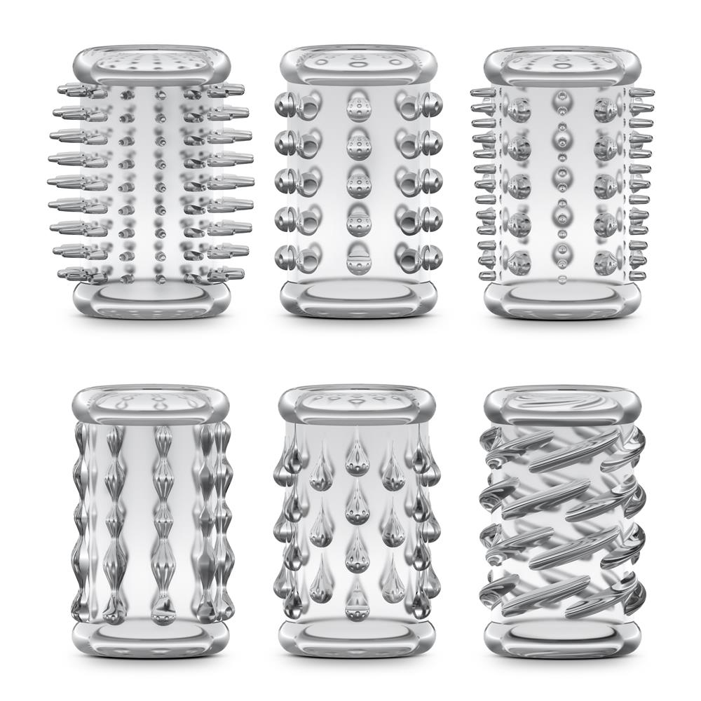 Насадки на член - Набор насадок STAY HARD COCK SLEEVE KIT CLEAR