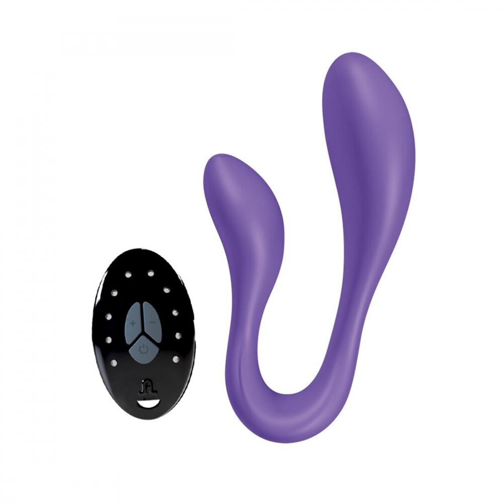 Вибратор-кролик - Вибратор для пар Adrien Lastic Couple Secrets II с пультом LRS, два мотора, универсальный