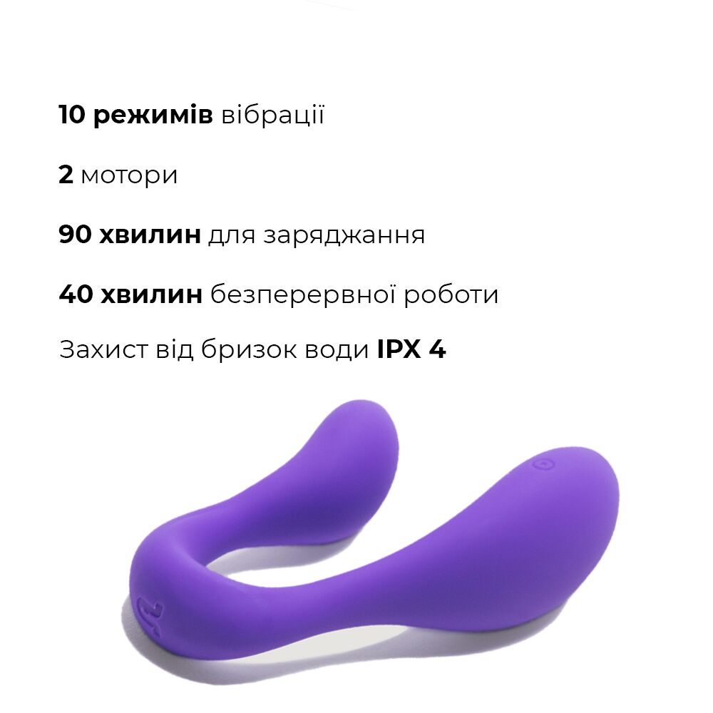 Вибратор-кролик - Вибратор для пар Adrien Lastic Couple Secrets II с пультом LRS, два мотора, универсальный 6