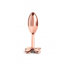 Анальная пробка металлическая NS Novelties Rear Assets Clover, золотая