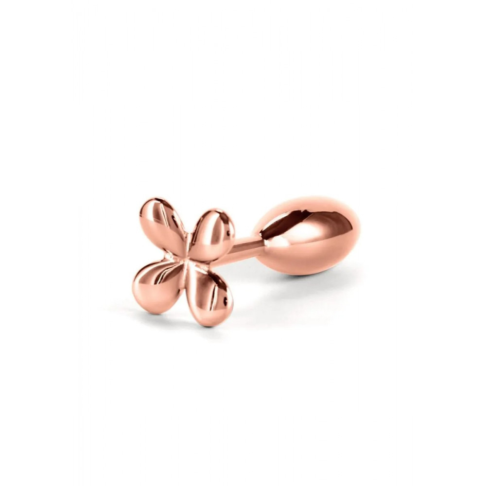 Секс игрушки - Анальная пробка металлическая NS Novelties Rear Assets Clover, золотая 1