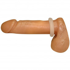 Эрекционное кольцо Seven Creations Stretchy Cockring Transparent, белое