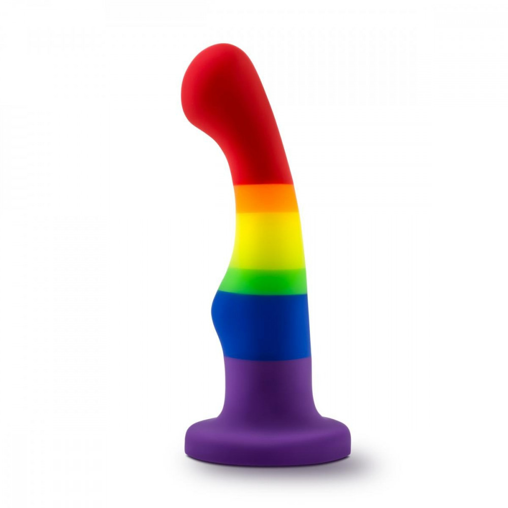 Секс игрушки - Фаллоимитатор Pride, на присоске, радужный, 13 х 2.9 см