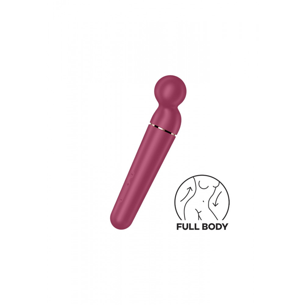 Секс игрушки - Микрофон Satisfyer Planet Wand-er для массажа и точечной стимуляции эрогенных зон, бордовый 4
