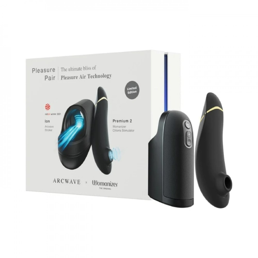 Секс игрушки - Набор для пар мастурбатор Arcwave Ion + Womanizer Premium 2 Black, Pleasure Pair, черный