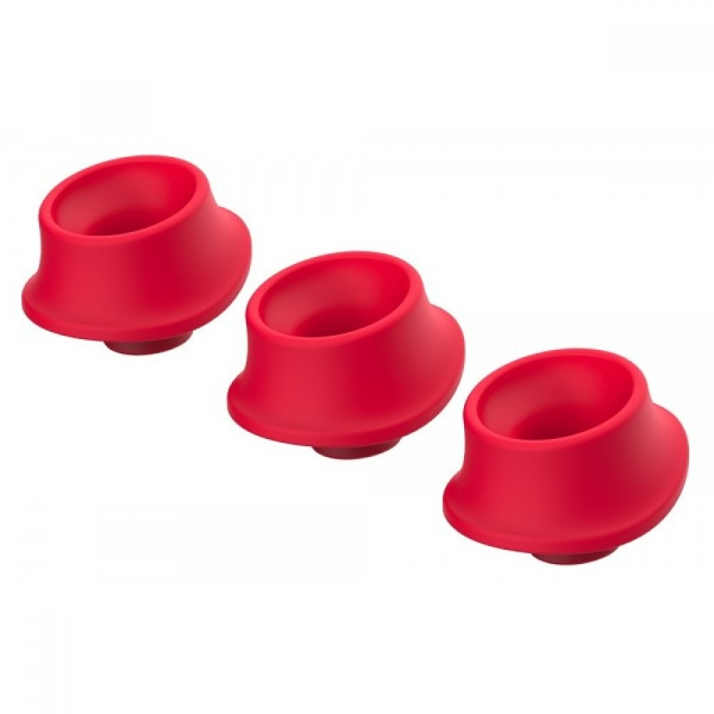 Секс игрушки - Набор насадок на Womanizer Premium, Eco, Classic, Liberty, Starlet 2, красные, размер L