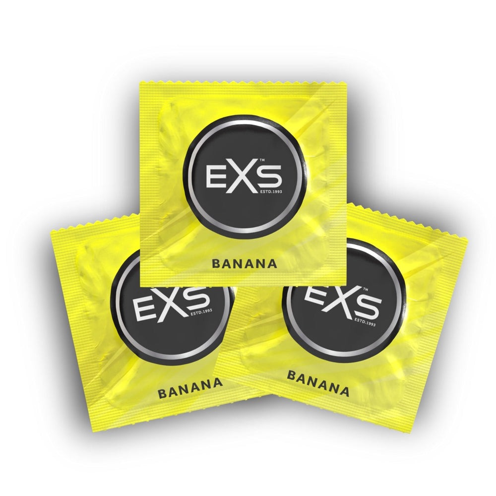Лубриканты - Презервативы Exs Banana со вкусом банана, стандартного размера (цена за 5 шт.) 1