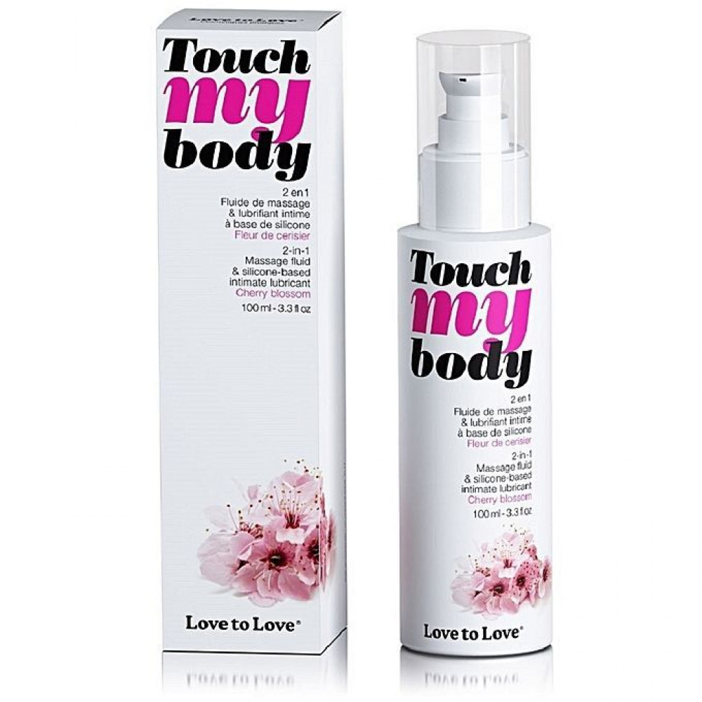 Массажные гели - Массажный гель и смазка 2-в-1 Love To Love TOUCH MY BODY Cherry Blossom (100 мл) увлажняющий 1