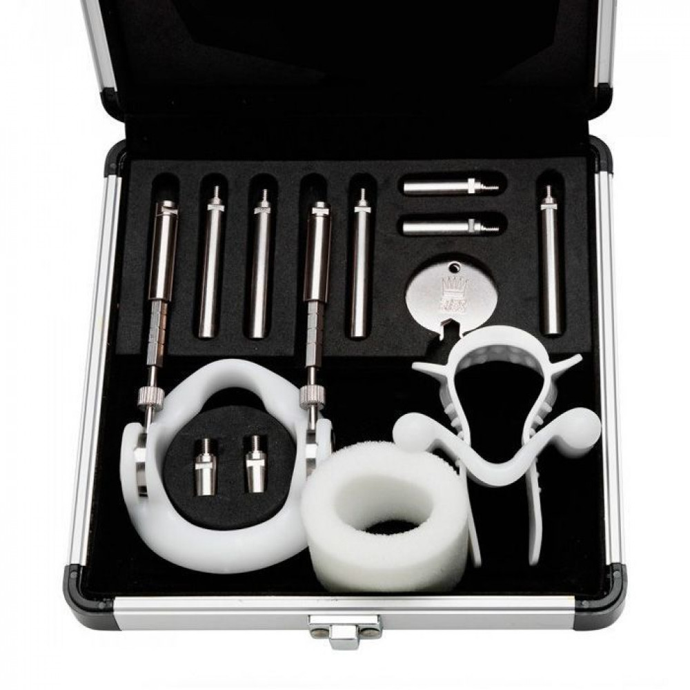  - Экстендер для увеличения члена Jes-Extender Titanium, ремешковый, алюминиевый кейс
