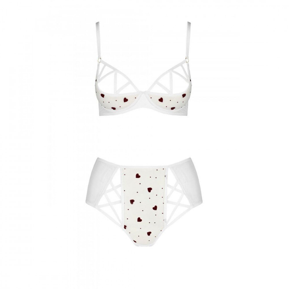 Эротические комплекты - Эротический комплект с рисунком LOVELIA BIKINI white S/M - Passion 3
