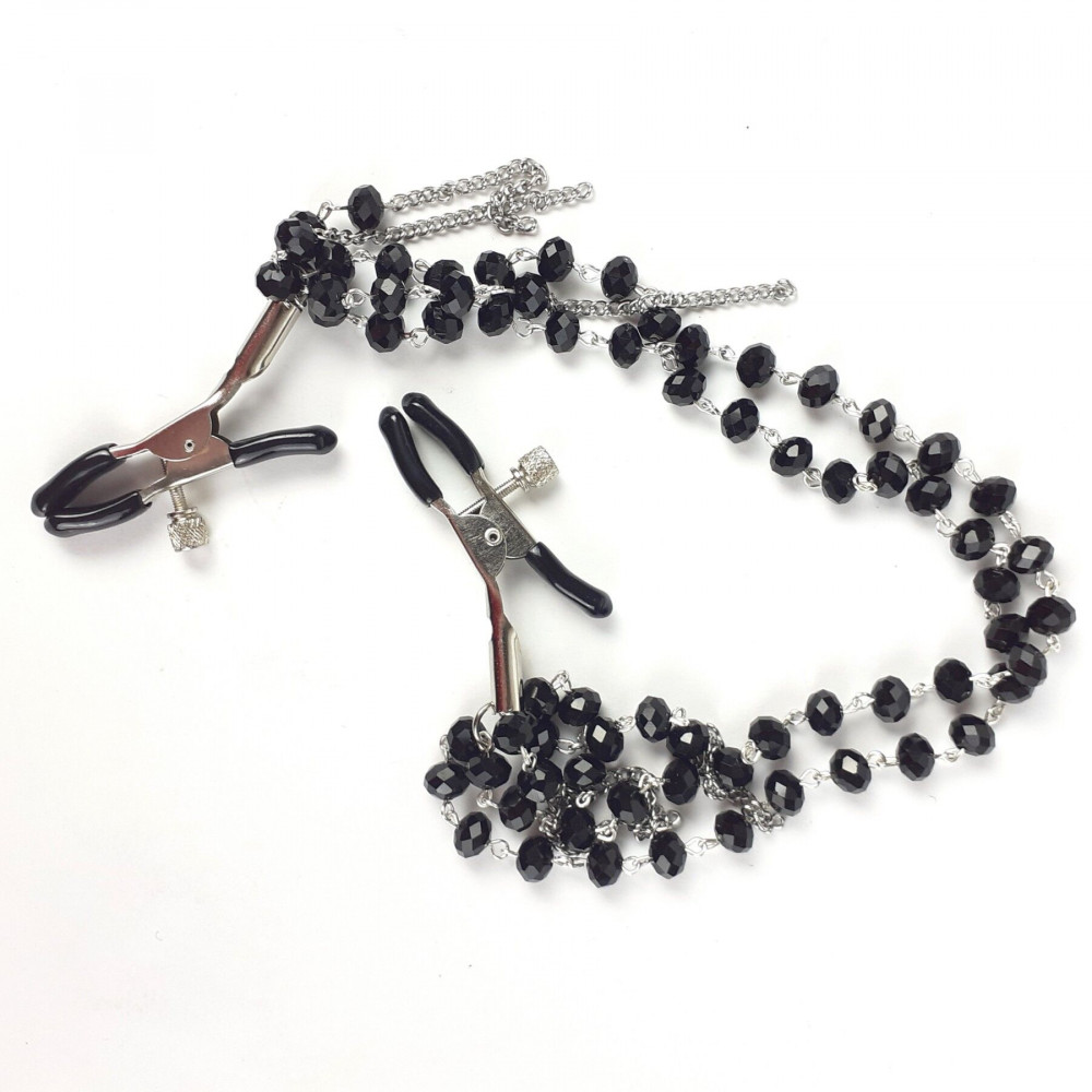 Интимные украшения - Зажимы для сосков Art of Sex - Nipple clamps Sexy Jewelry Black 2