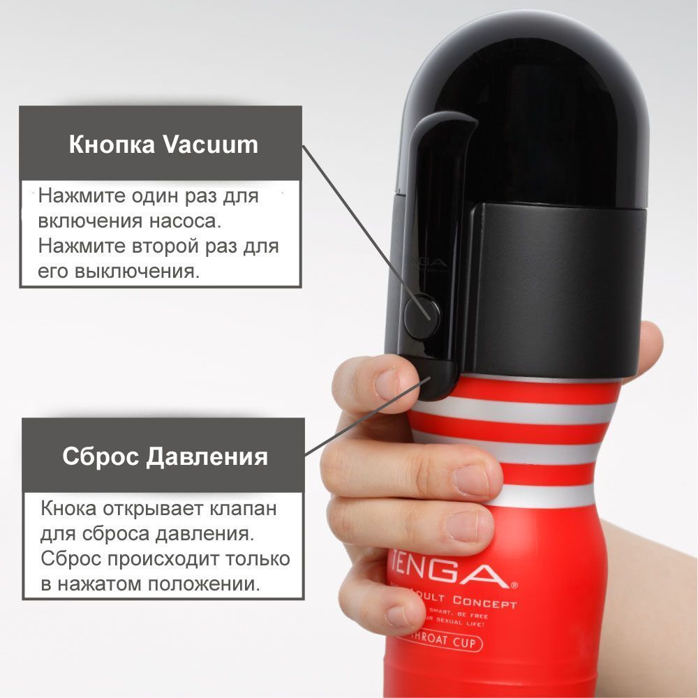 Мастурбаторы с вибрацией - Вакуумная насадка Tenga Vacuum Controller, единственный сосущий (без мастурбатора) 5