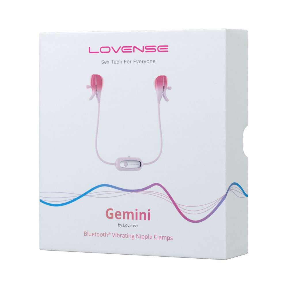 Для груди и сосков - Смарт-вибратор для груди Lovense Gemini, регулировка сжатия соска, можно носить 2