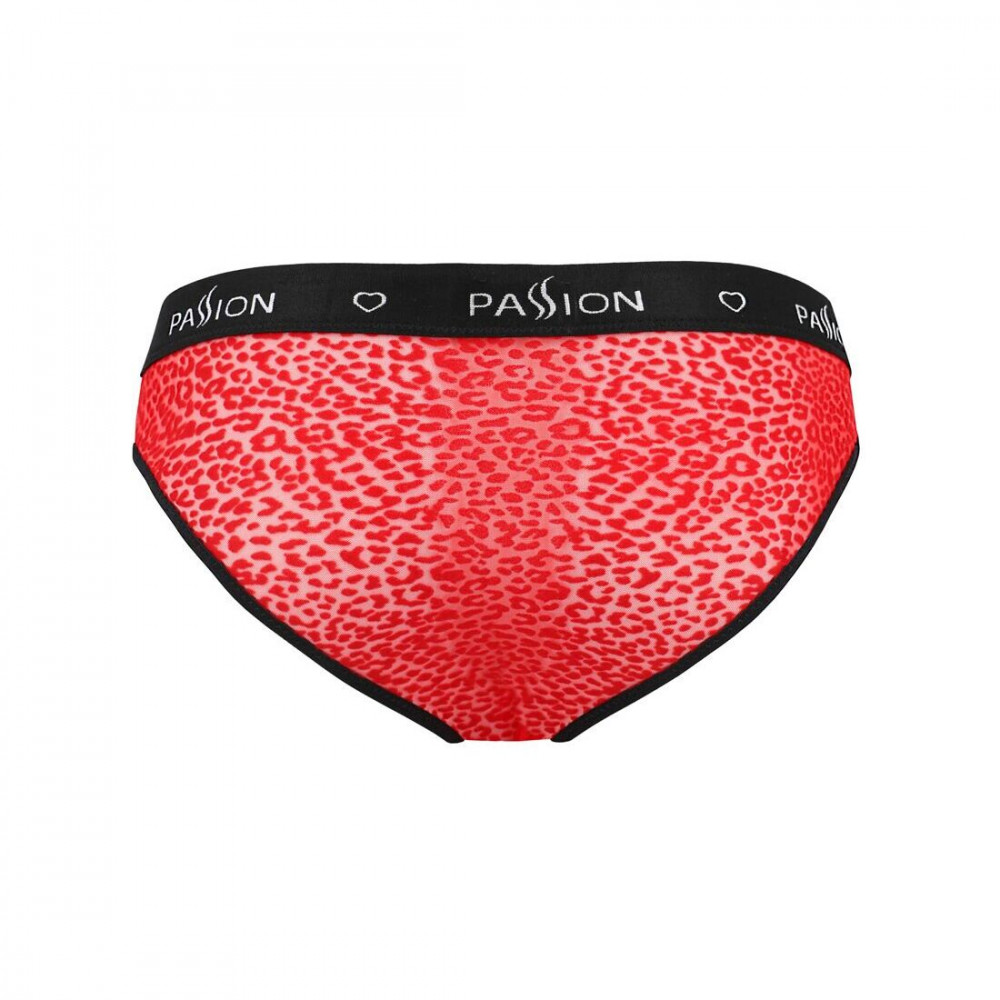 Стринги, трусы и шорты - Мужские полупрозрачные трусы Passion 031 Slip Mike XXL/XXXL Red, под леопард 1