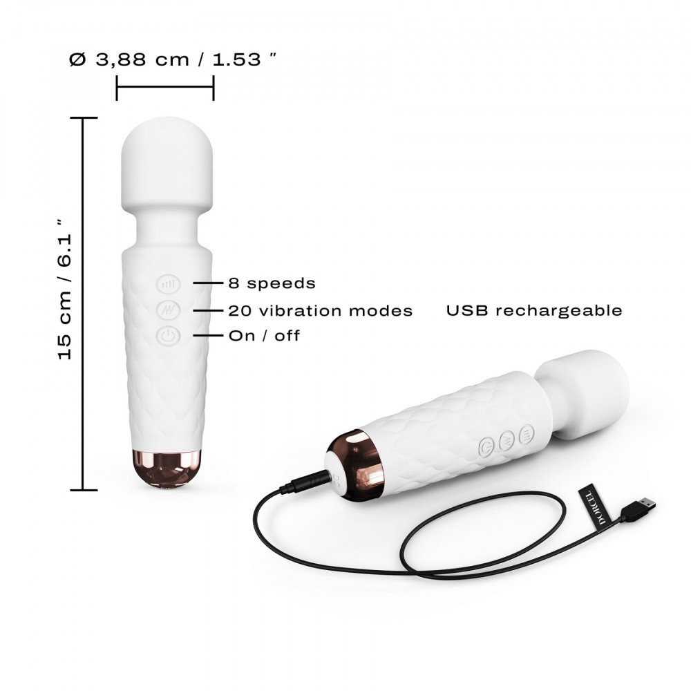 Вибромассажеры - Минивибромассажер Dorcel Wand Mini Wanderful White 7