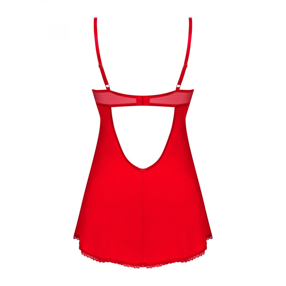 Эротические пеньюары и сорочки - Пеньюар Obsessive Ingridia chemise & thong XS/S 4