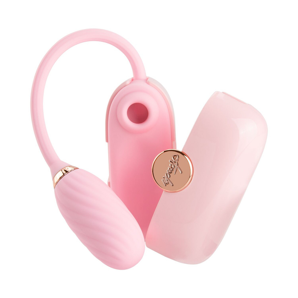 Вибраторы вакуумные - Вакуумный клиторальный стимулятор Otouch Louis Vibrate Pink с виброяйцом, в кейсе