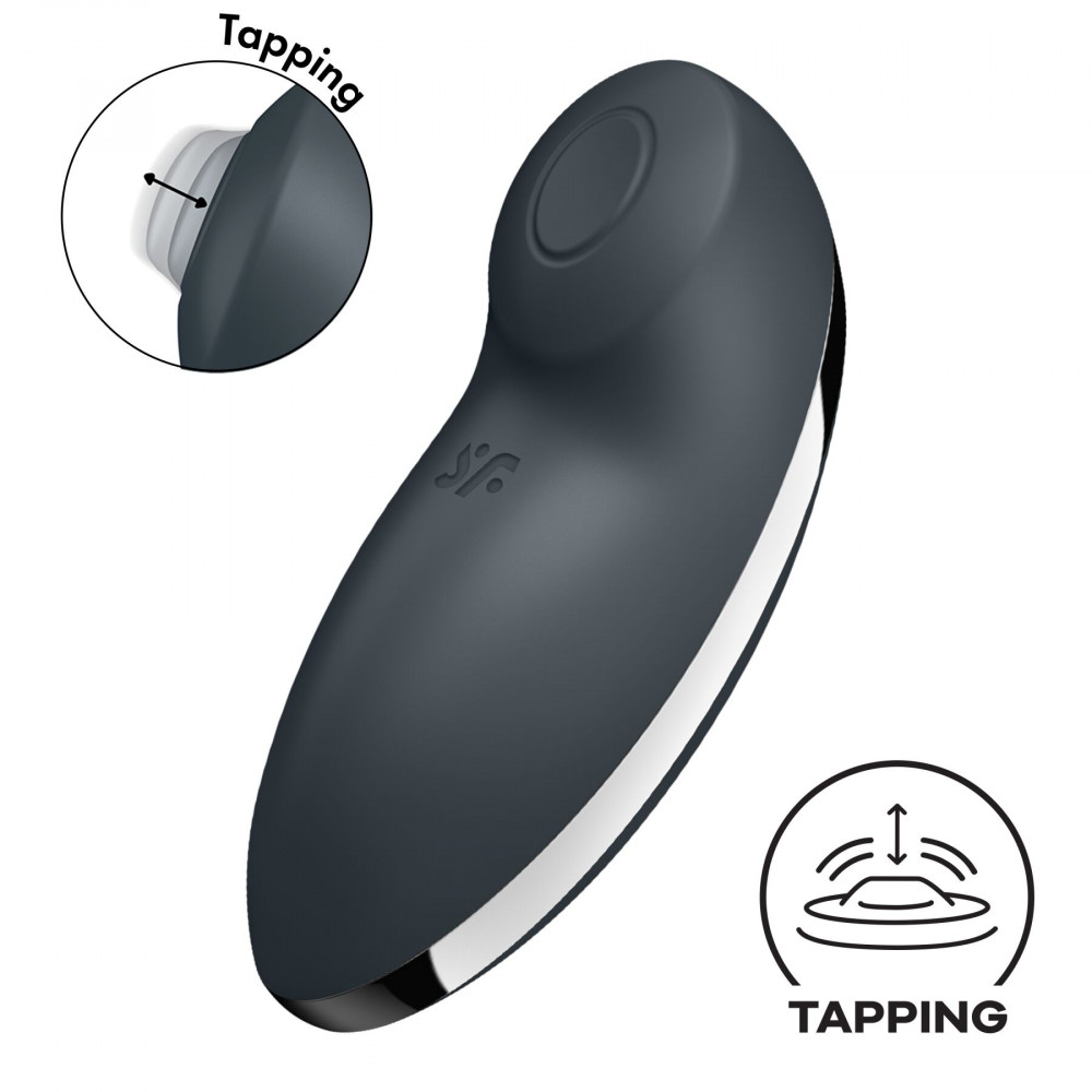 Клиторальный вибратор - Вибростимулятор-пульсатор Satisfyer Tap & Climax 2 Grey