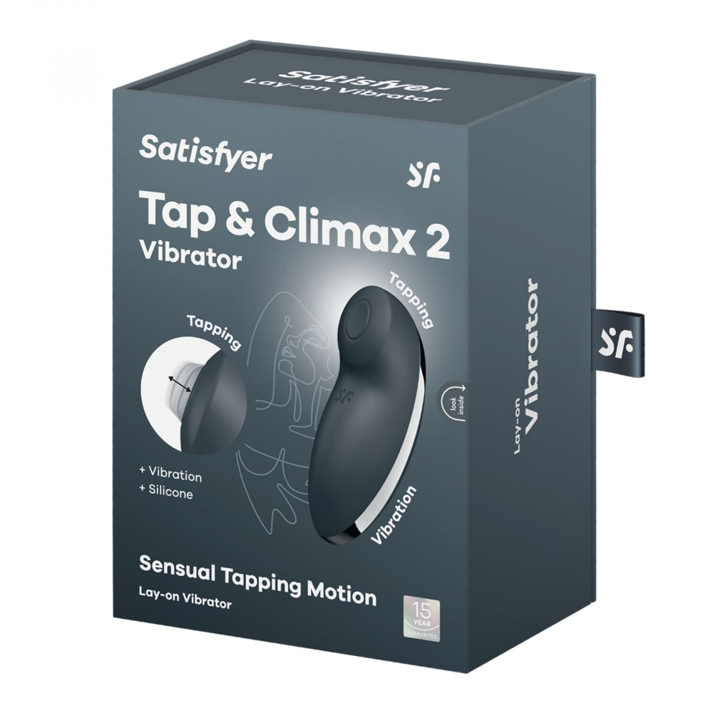 Клиторальный вибратор - Вибростимулятор-пульсатор Satisfyer Tap & Climax 2 Grey 6