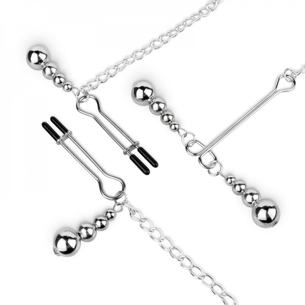 Интимные украшения - Зажимы для сосков и клитора Bedroom Fantasies: Nipple and Clitoris Clamps - Silver 3