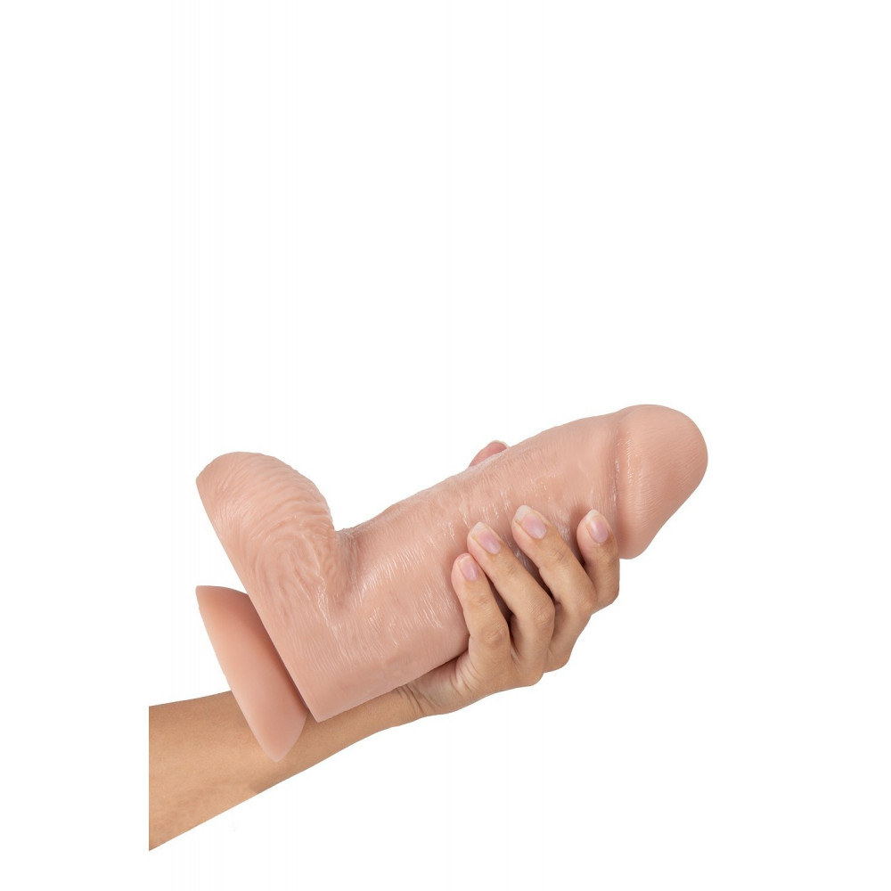 Секс игрушки - Толстый реалистичный фаллоимитатор Blush Dr. Skin с присоской, телесный 4