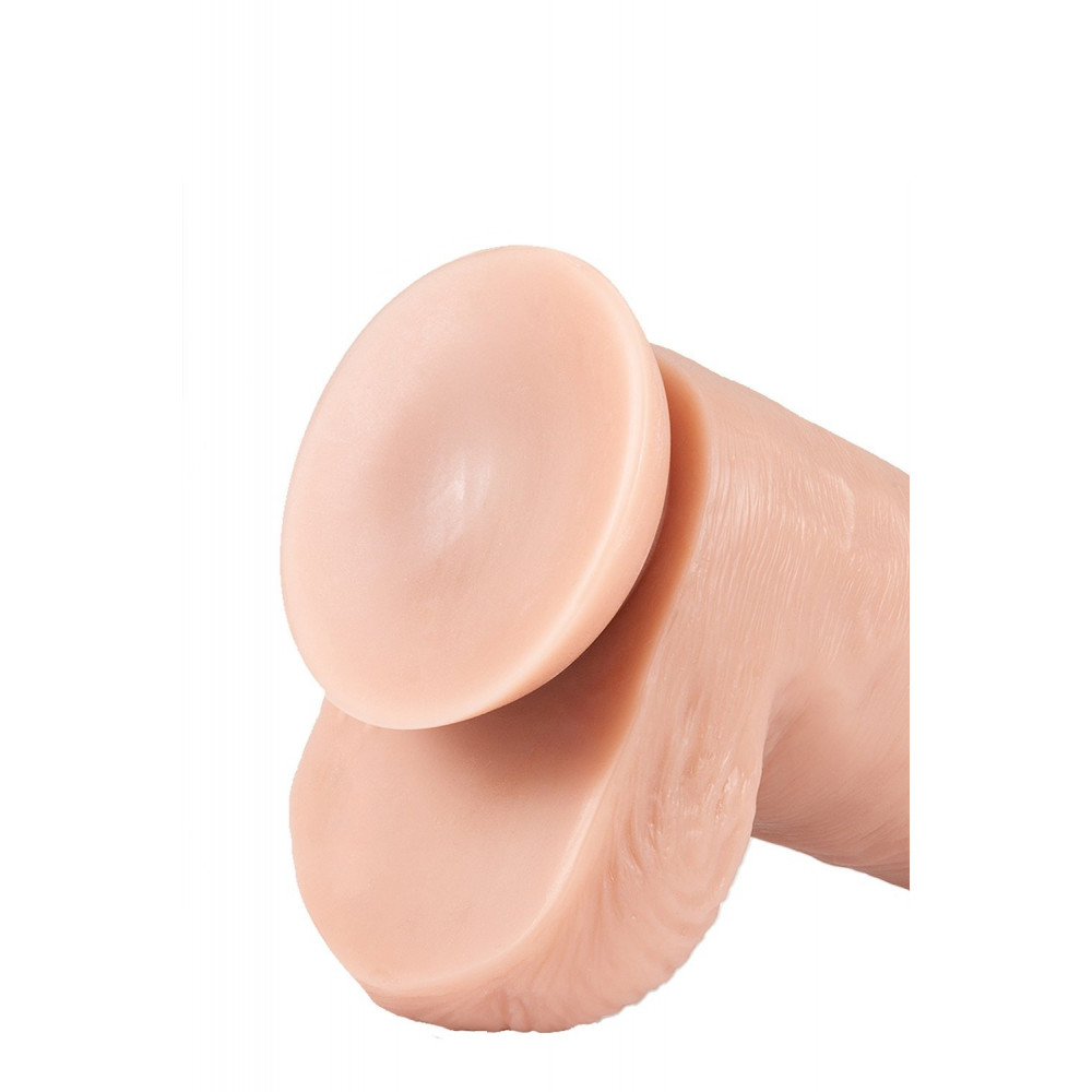 Секс игрушки - Толстый реалистичный фаллоимитатор Blush Dr. Skin с присоской, телесный 6