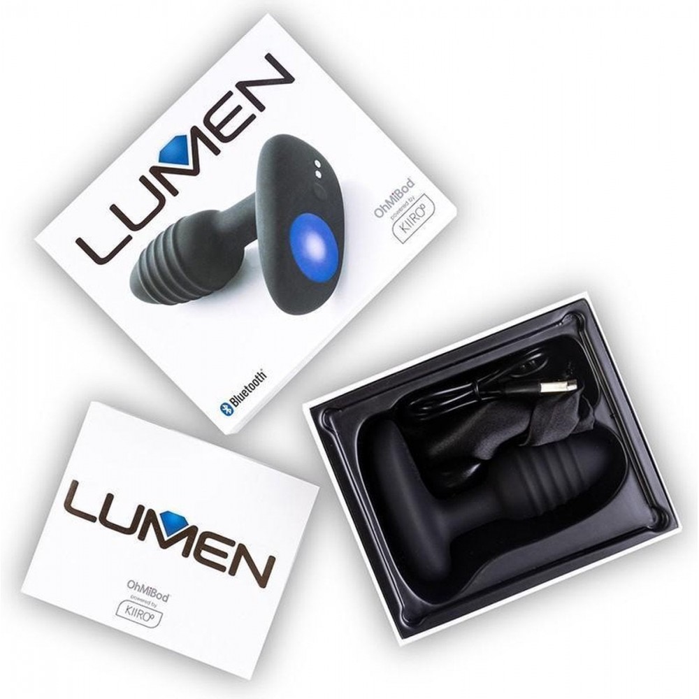 Анальные вибраторы - Интерактивная анальная пробка Lumen Kiiroo, черная 3