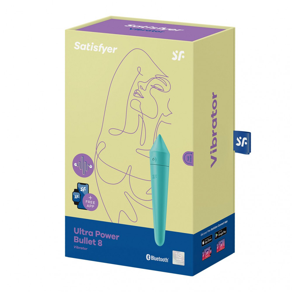Вибратор - Смарт вибропуля  Ultra Power Bullet 8 цвет: голубой Satisfyer (Германия) 1